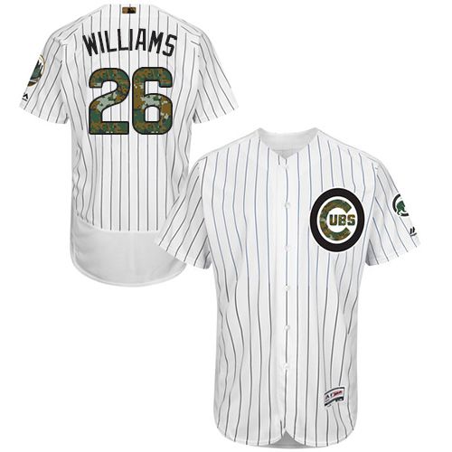 Cubs #26 Billy Williams White(Blue Strip) Flexbase Authentic Collection Memorial Day Stitched MLB Jersey - Click Image to Close